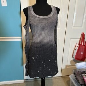 T Party‎ Black/ Gray Textured Dress Size Small